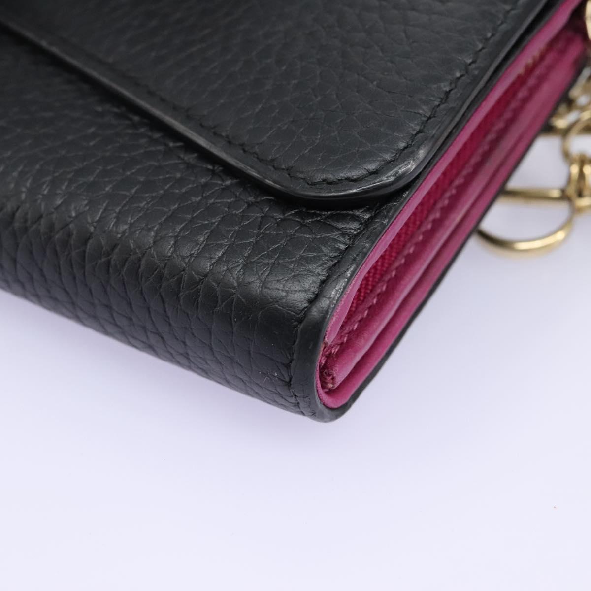 Dior Diorissimo Black Leather Wallet (Pre-Owned)