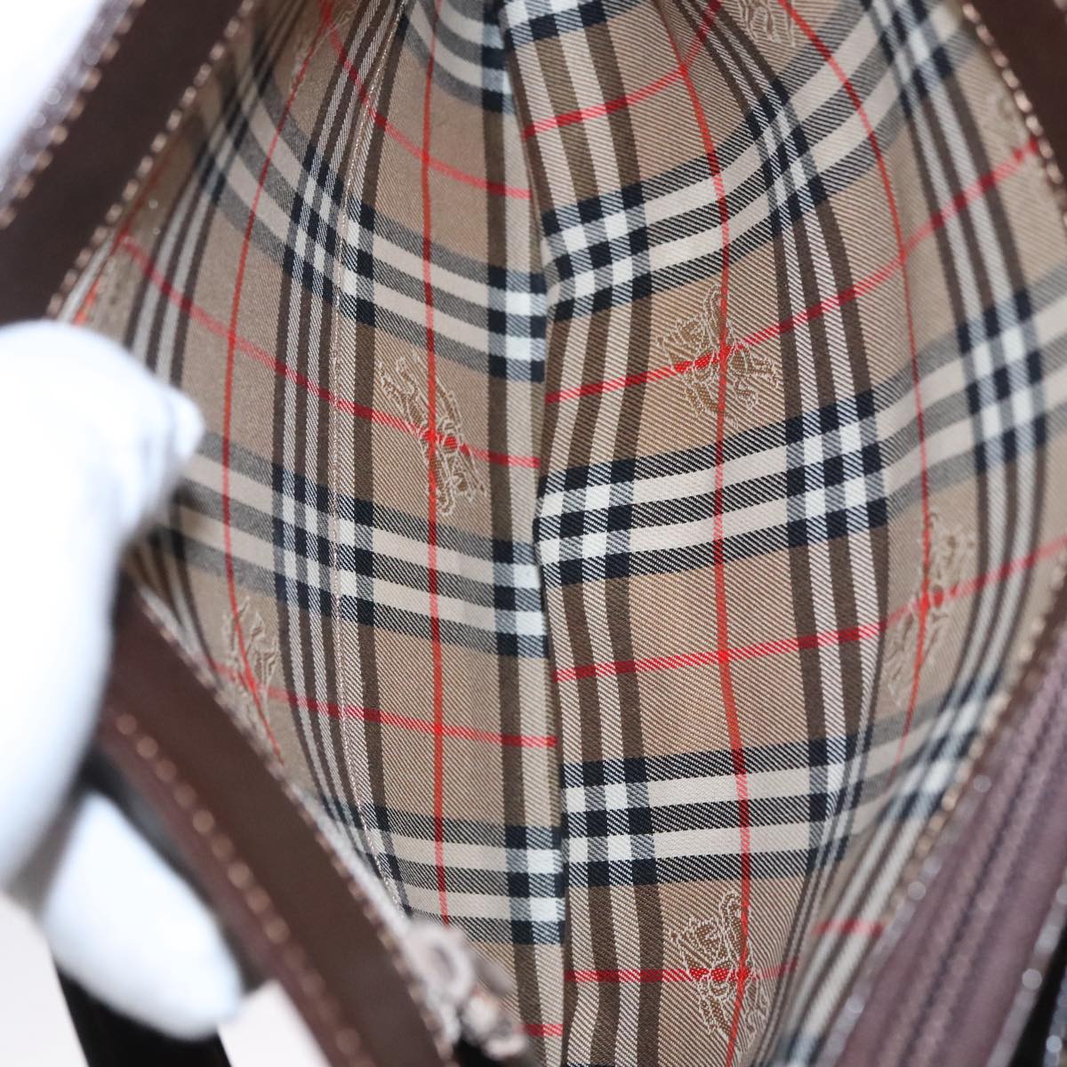 Burberry Brown Leather Shoulder Bag (Pre-Owned)