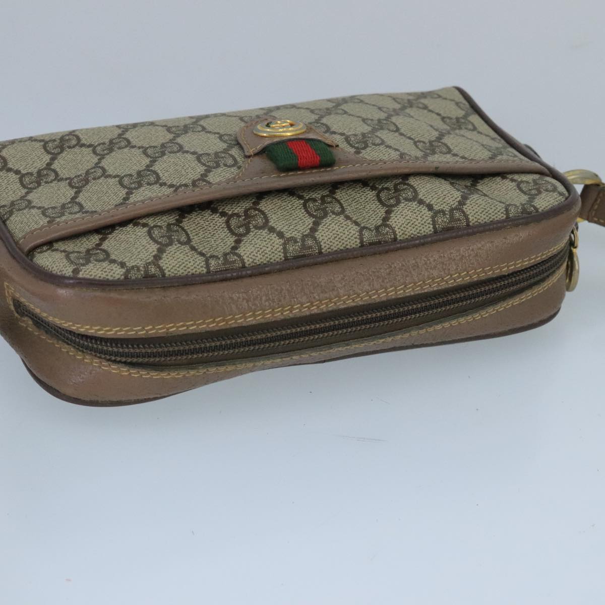 Gucci Gg Supreme Beige Canvas Shoulder Bag (Pre-Owned)