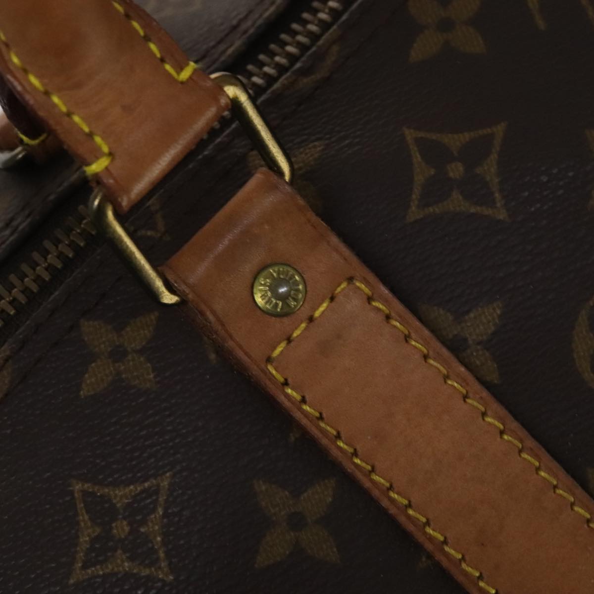 Louis Vuitton Keepall Bandoulière 60 Brown Canvas Travel Bag (Pre-Owned)