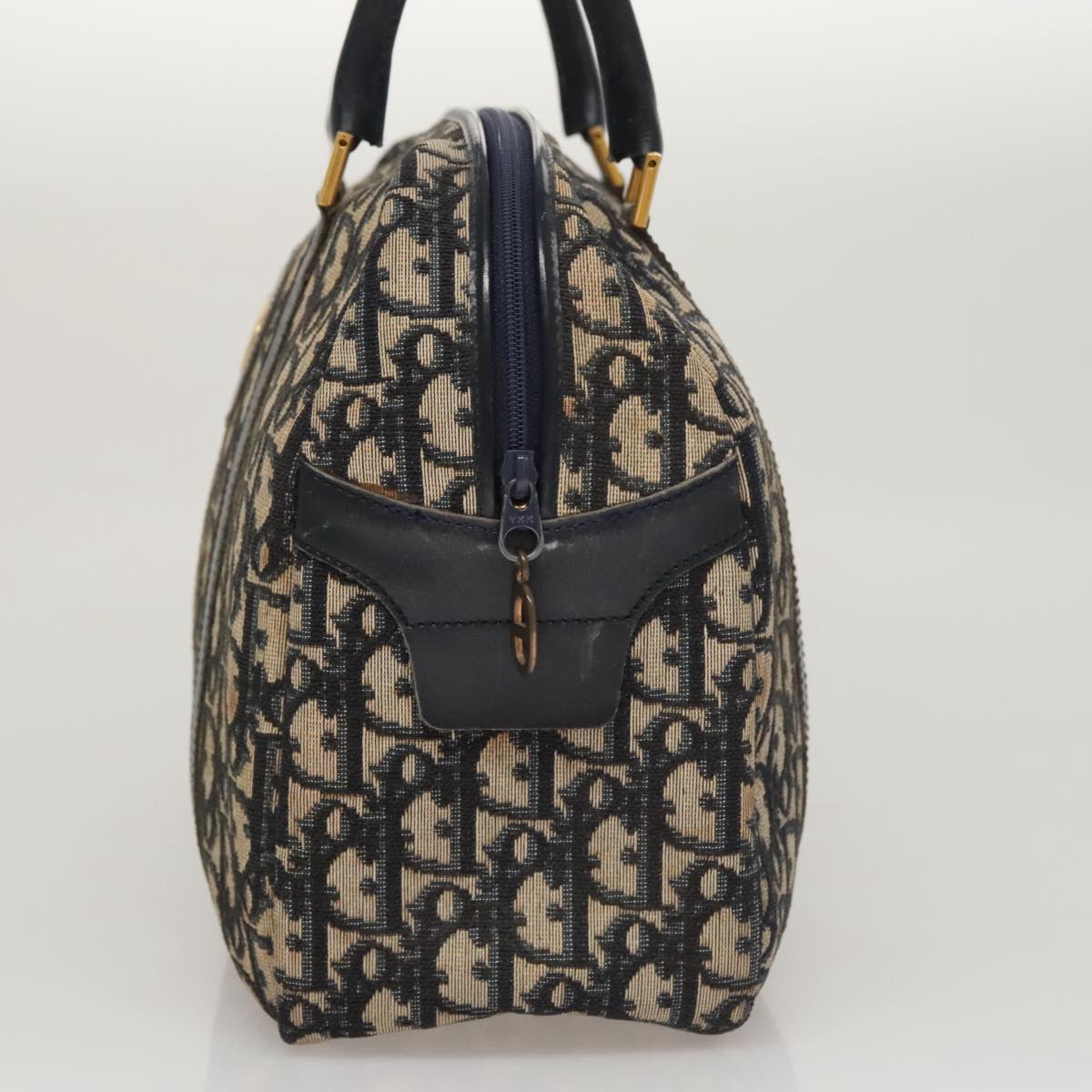 Dior Diorissimo Navy Canvas Handbag (Pre-Owned)