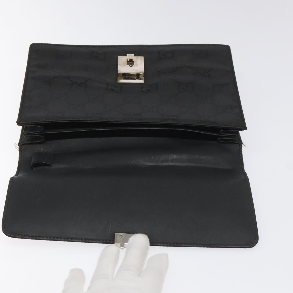 Gucci Gg Canvas Black Canvas Clutch Bag (Pre-Owned)