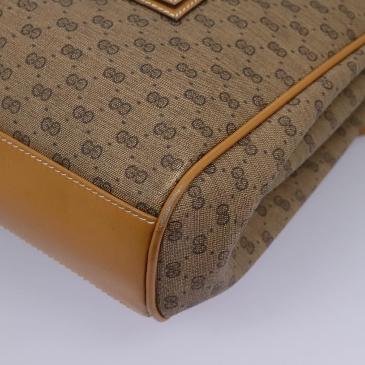 Gucci Micro Small Gg Canvas Beige Canvas Shoulder Bag (Pre-Owned)