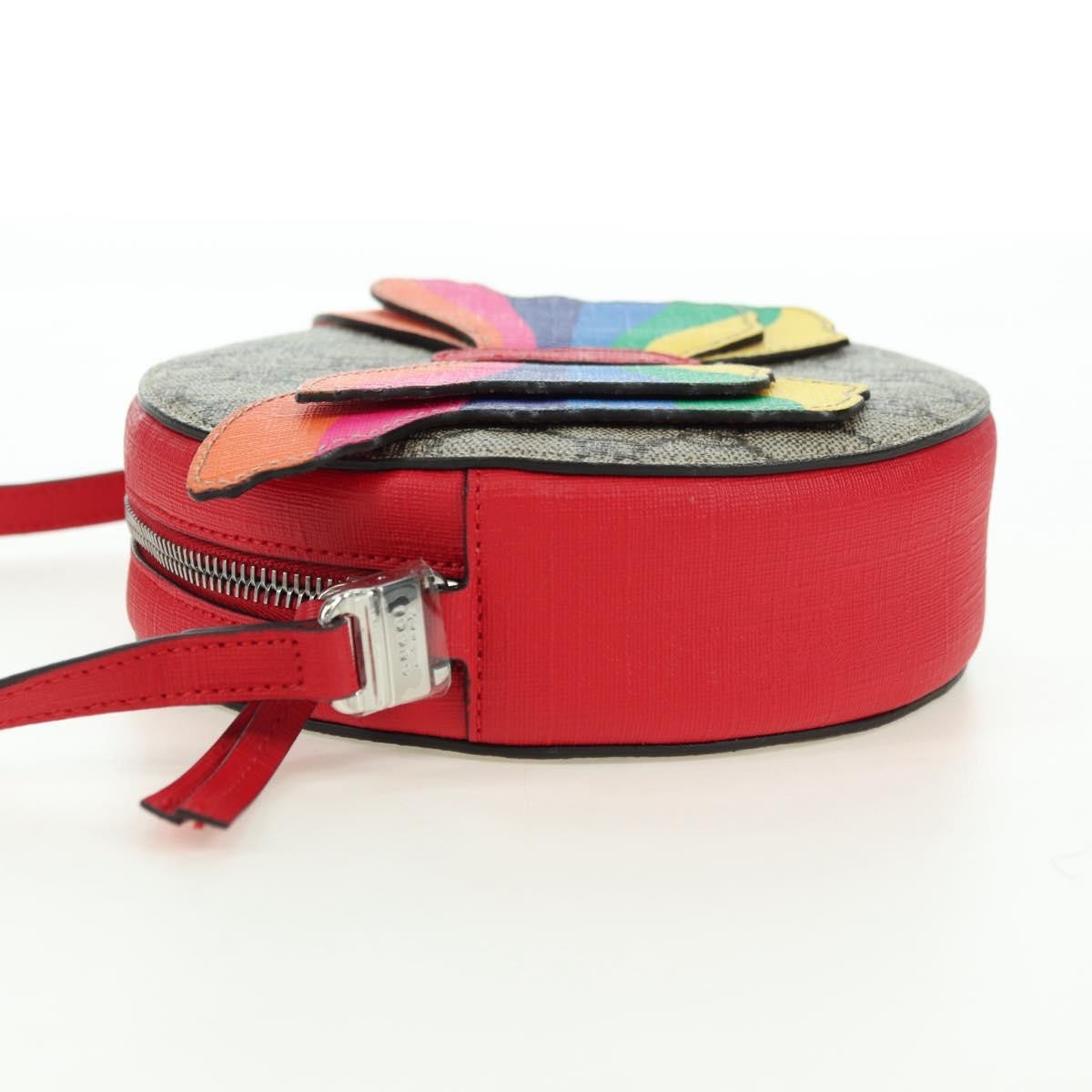 Gucci Kids Gg Supreme Rainbow Butterfly Gg Canvas Beige Pvc Shoulder Bag Bag (Pre-Owned)
