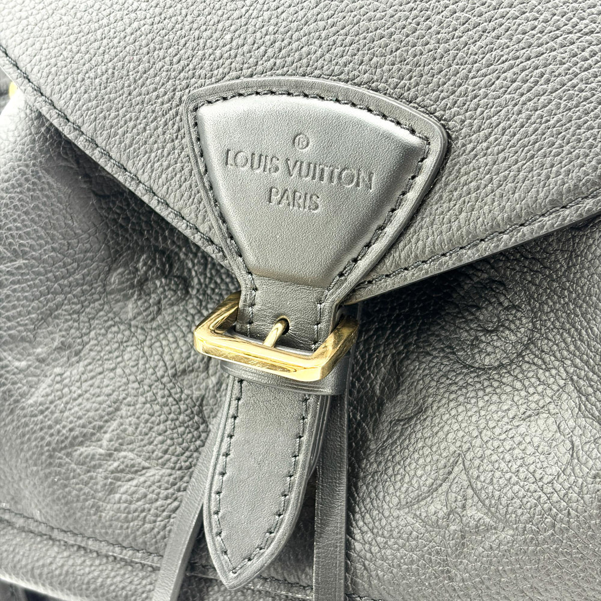 Louis Vuitton Montsouris Nm Monogram Empreinte Leather Black Leather Backpack Bag (Pre-Owned)
