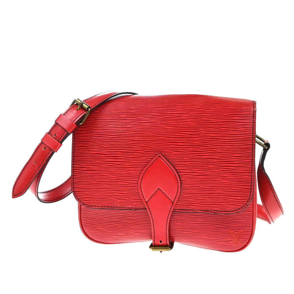Louis Vuitton Cartouchiere Epi Leather Red Leather Shoulder Bag Bag (Pre-Owned)