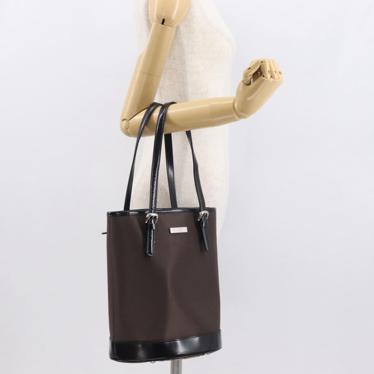Burberry Blue Label Nylon Brown Nylon Tote Bag Bag (Pre-Owned)