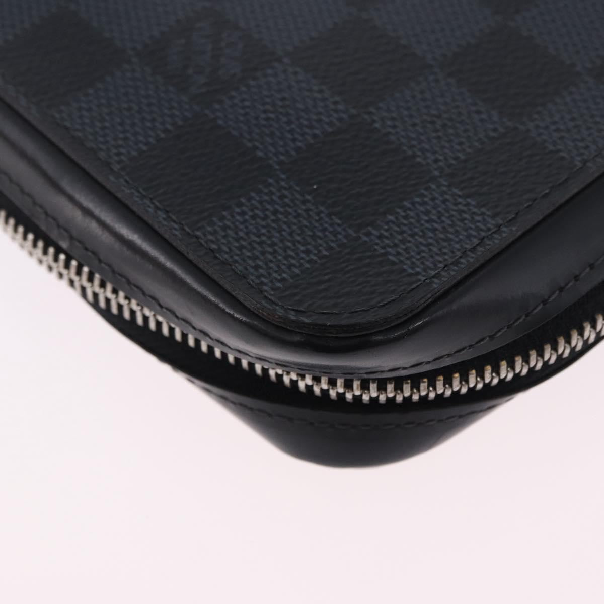 Louis Vuitton Zippy Xl Damier Leather Black Canvas Wallets Accessory (Pre-Owned)