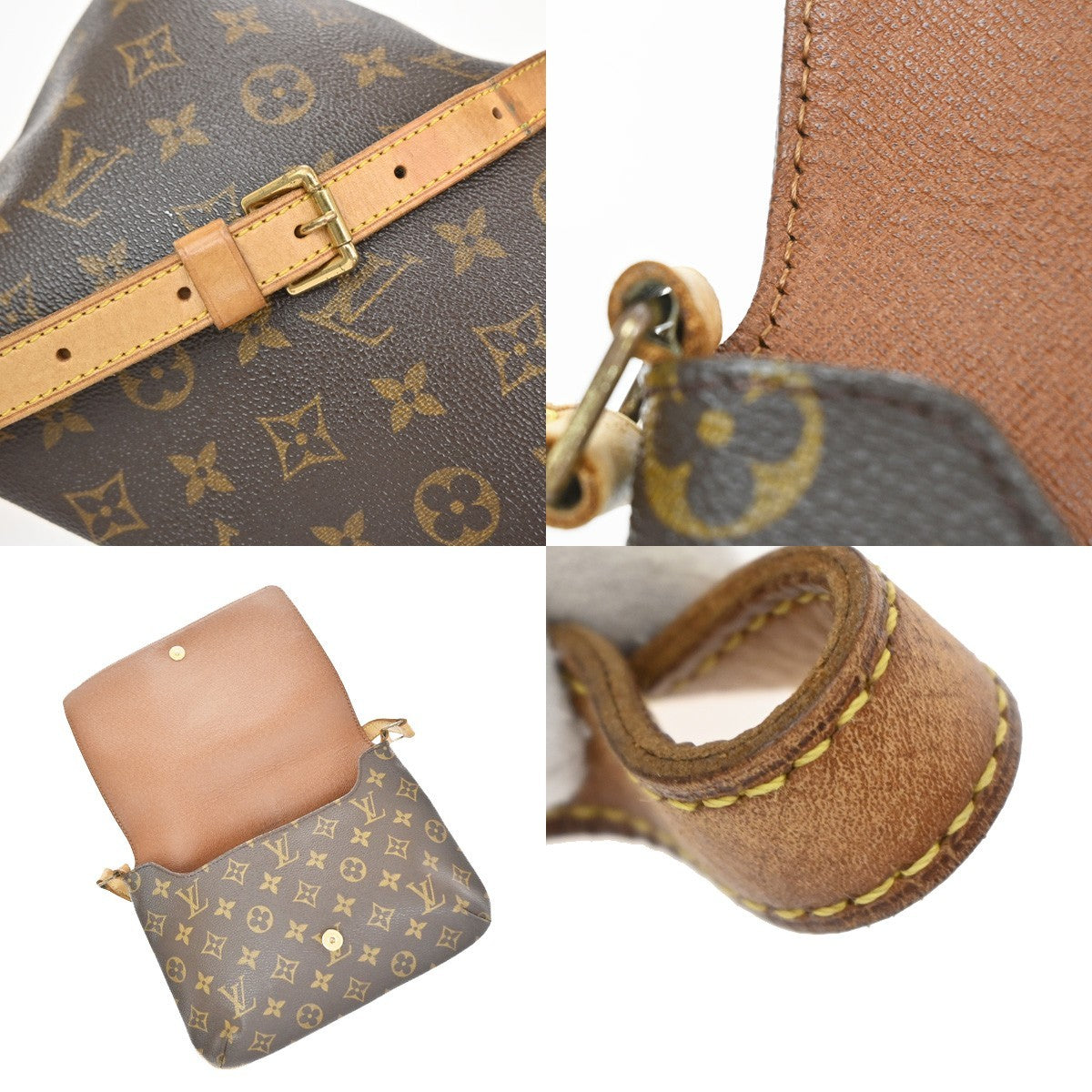 Louis Vuitton Musette Tango Monogram Canvas Brown Canvas Shoulder Bag Bag (Pre-Owned)
