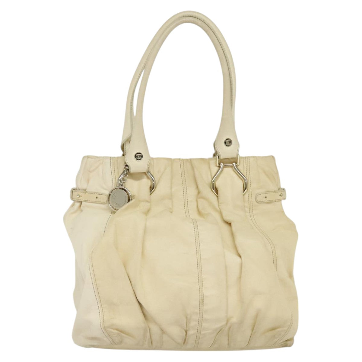 Céline White Leather Tote Bag (Pre-Owned)