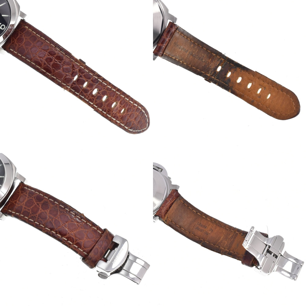 Panerai Luminor Marina Manual Stainless Steel And Leather Watch (Pre-Owned)