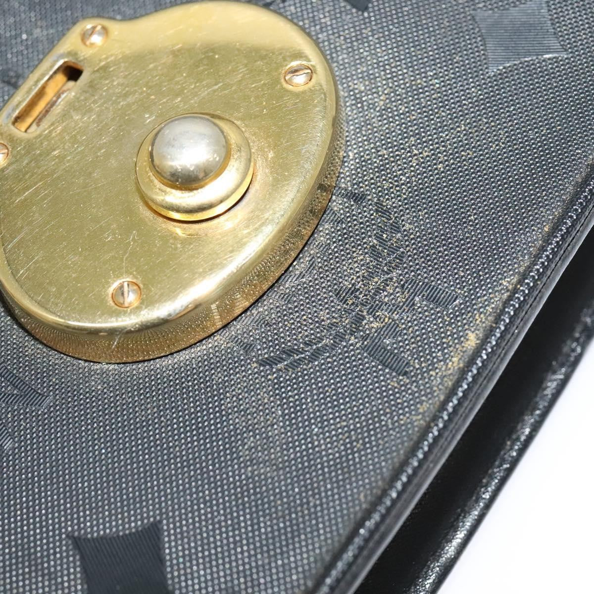 MCM Vintage Leather Black Canvas Handbag (Pre-Owned)