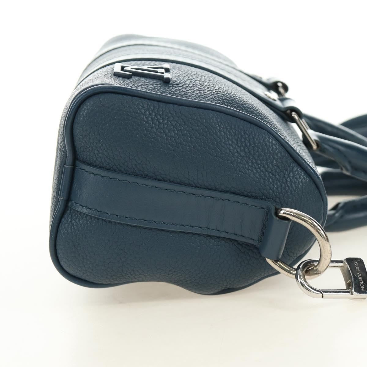 Louis Vuitton Keepall Bandouliere Limited Edition Aerogram Leather Blue Leather Travel Bag Bag (Pre-Owned)