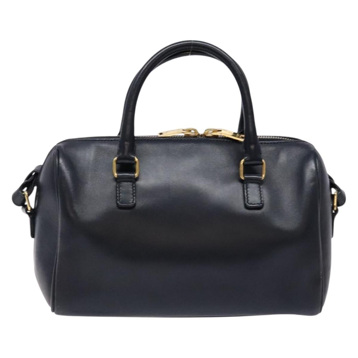 Saint Laurent Baby Duffle Navy Leather Handbag (Pre-Owned)