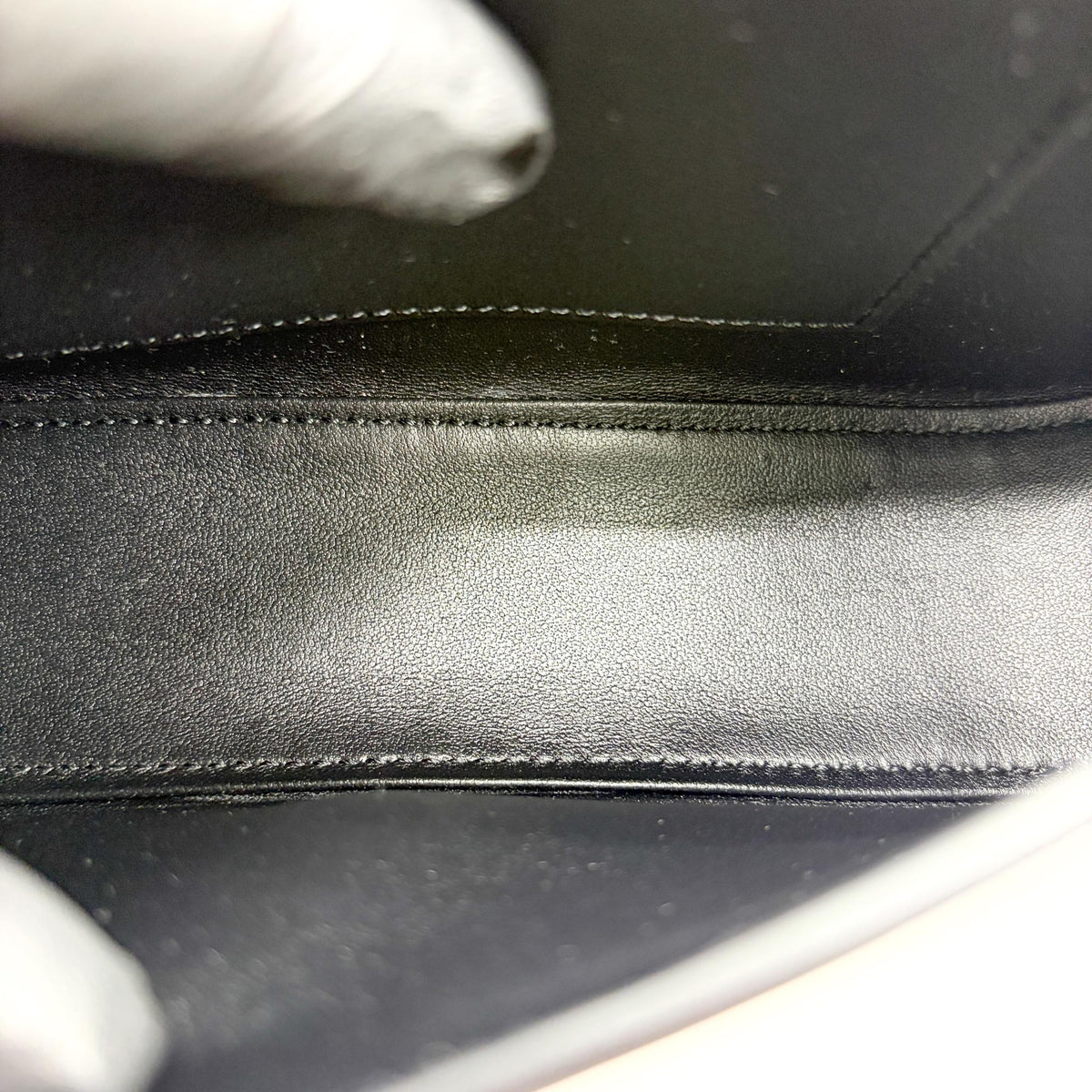 Celine Lola Triomphe Top Handle Leather Black Leather Handbag (Pre-Owned)