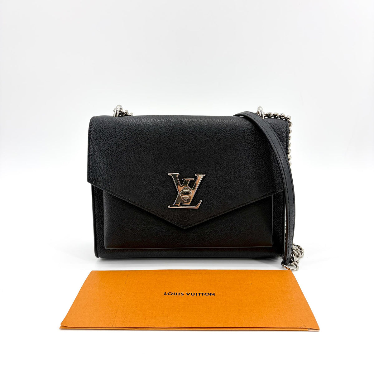 Louis Vuitton Mylockme Leather Black Leather Handbag (Pre-Owned)
