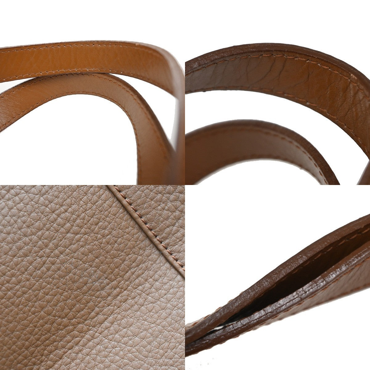Burberry Vintage Zip Leather Brown Leather Tote Bag Bag (Pre-Owned)