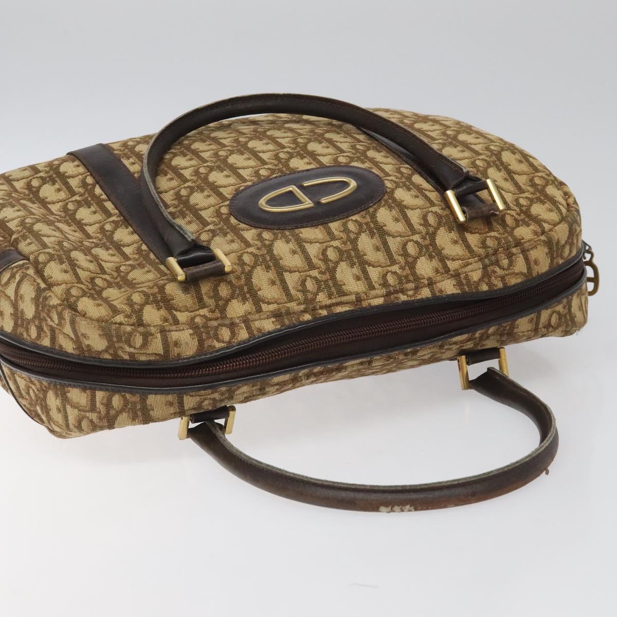 Dior Trotter Brown Canvas Handbag (Pre-Owned)