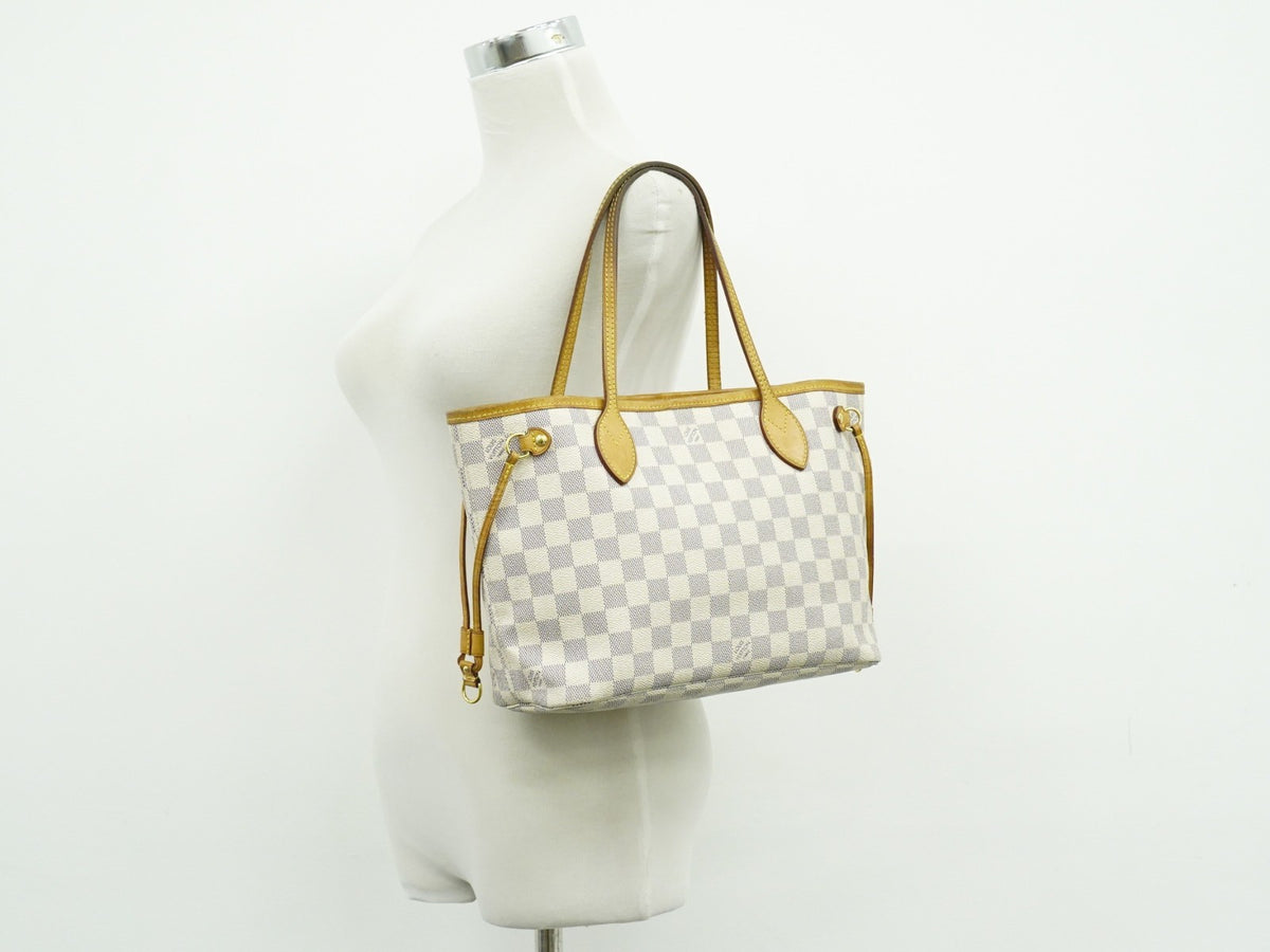 Louis Vuitton Neverfull Damier Beige Canvas Tote Bag Bag (Pre-Owned)