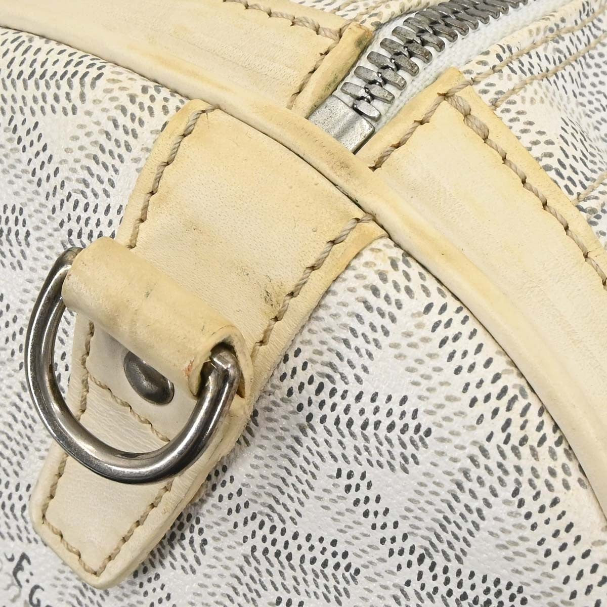 Goyard Croisiere Coated Canvas White Canvas Travel Bag Bag (Pre-Owned)