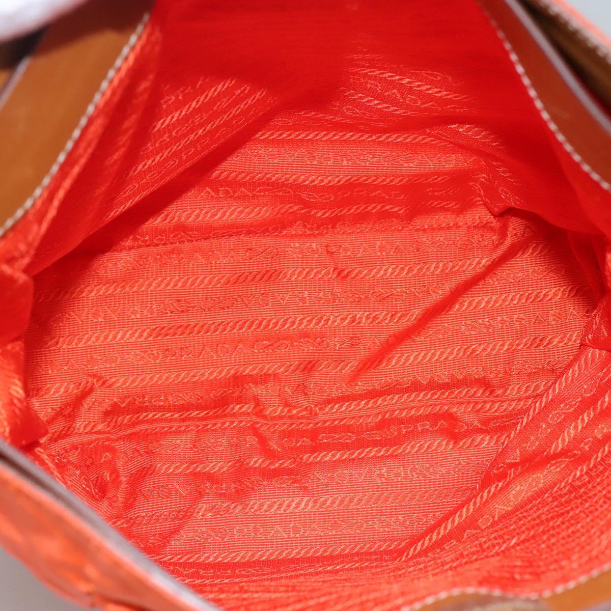 Prada Re-Nylon Orange Synthetic Shoulder Bag (Pre-Owned)