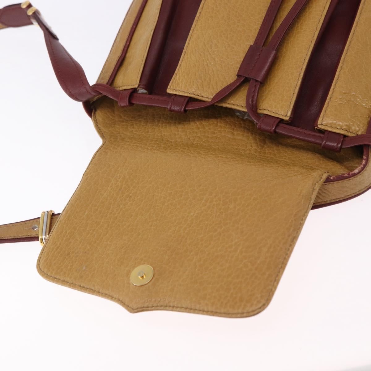 Cartier Tasseled Must De Cartier Leather Brown Leather Shoulder Bag Bag (Pre-Owned)