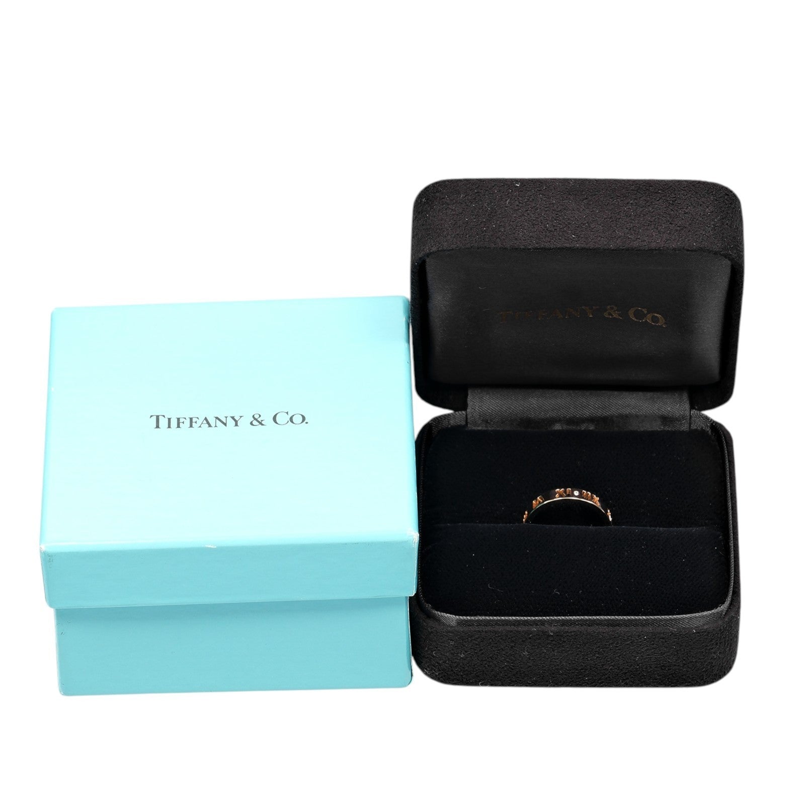 Tiffany & Co. Atlas Pierced 18K Yellow Gold And Diamonds Gold Yellow_Gold Ring Jewelry (Pre-Owned)