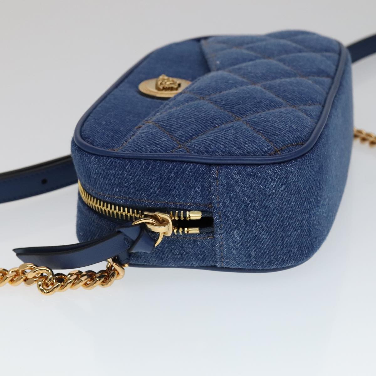 Versace Blue Denim - Jeans Shoulder Bag (Pre-Owned)