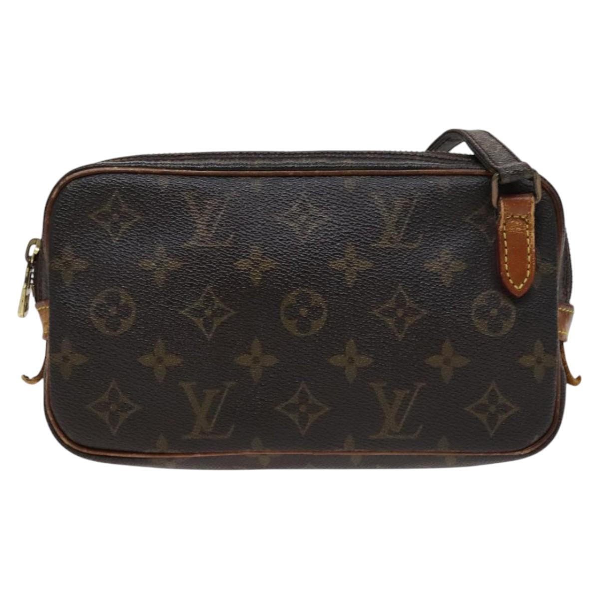 Louis Vuitton Marly Brown Canvas Shoulder Bag (Pre-Owned)