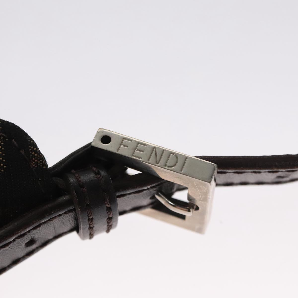 Fendi Zucca Brown Canvas Shoulder Bag (Pre-Owned)