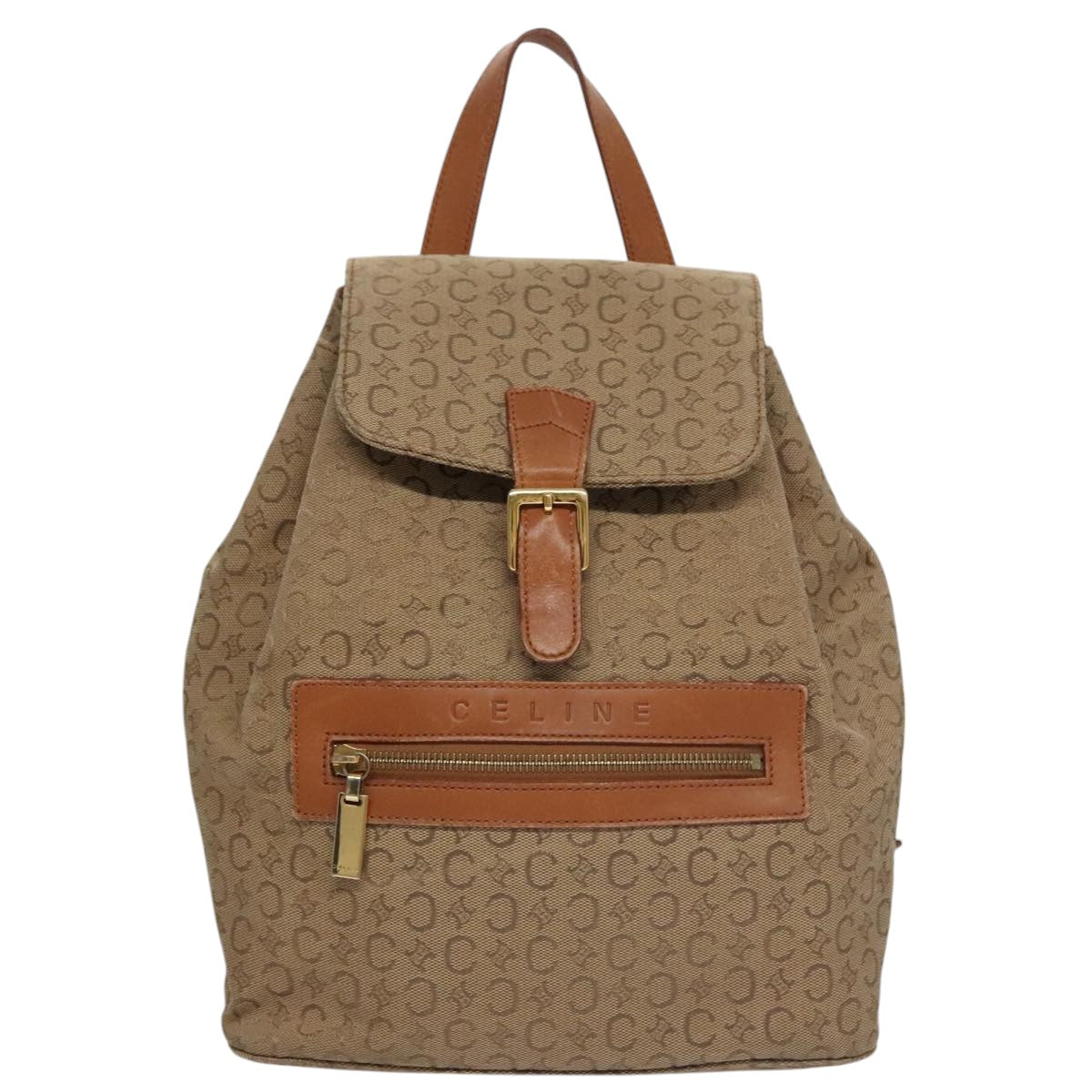 Céline Macadam Beige Canvas Backpack Bag (Pre-Owned)