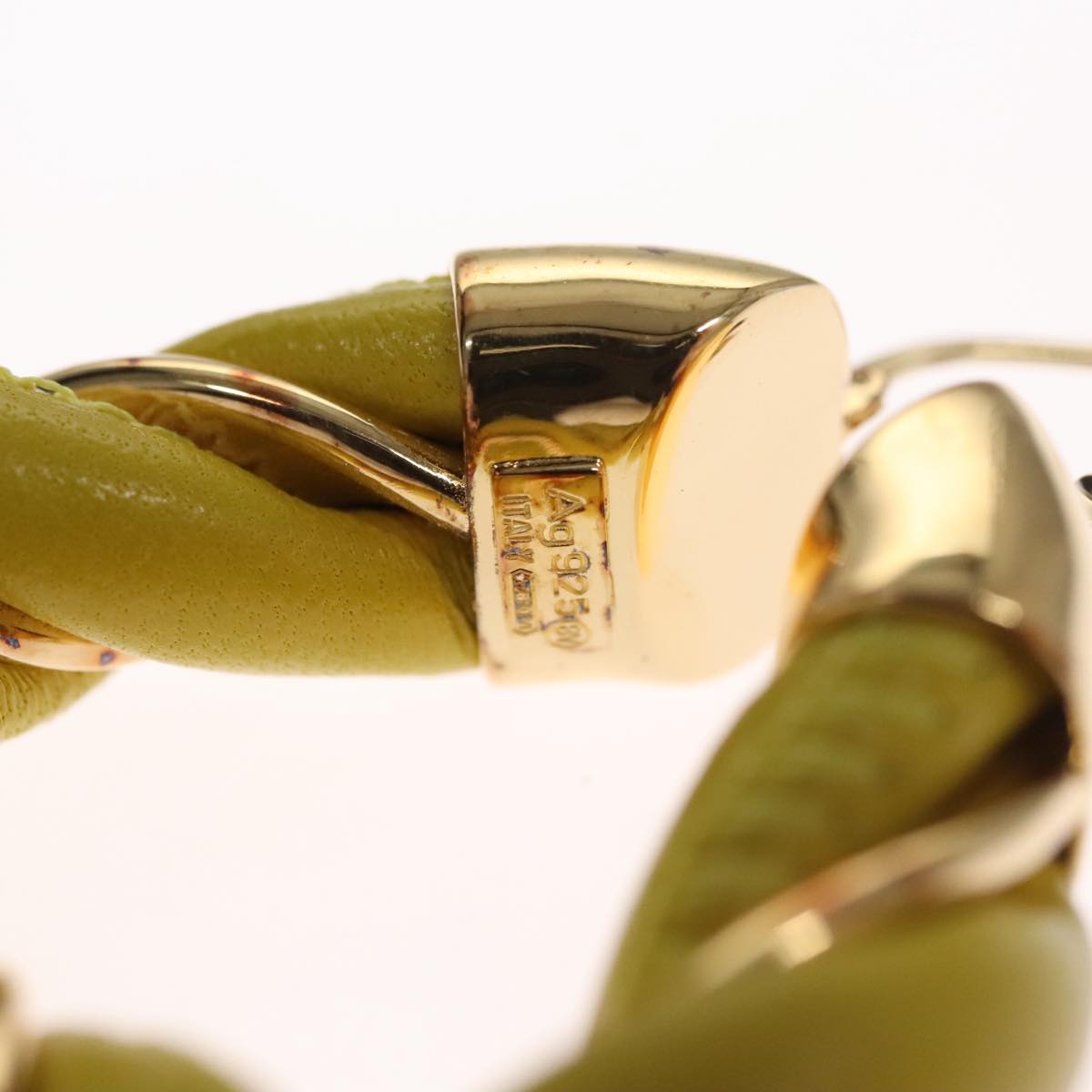 Bottega Veneta Triangle Gold Silver Earring Jewelry (Pre-Owned)