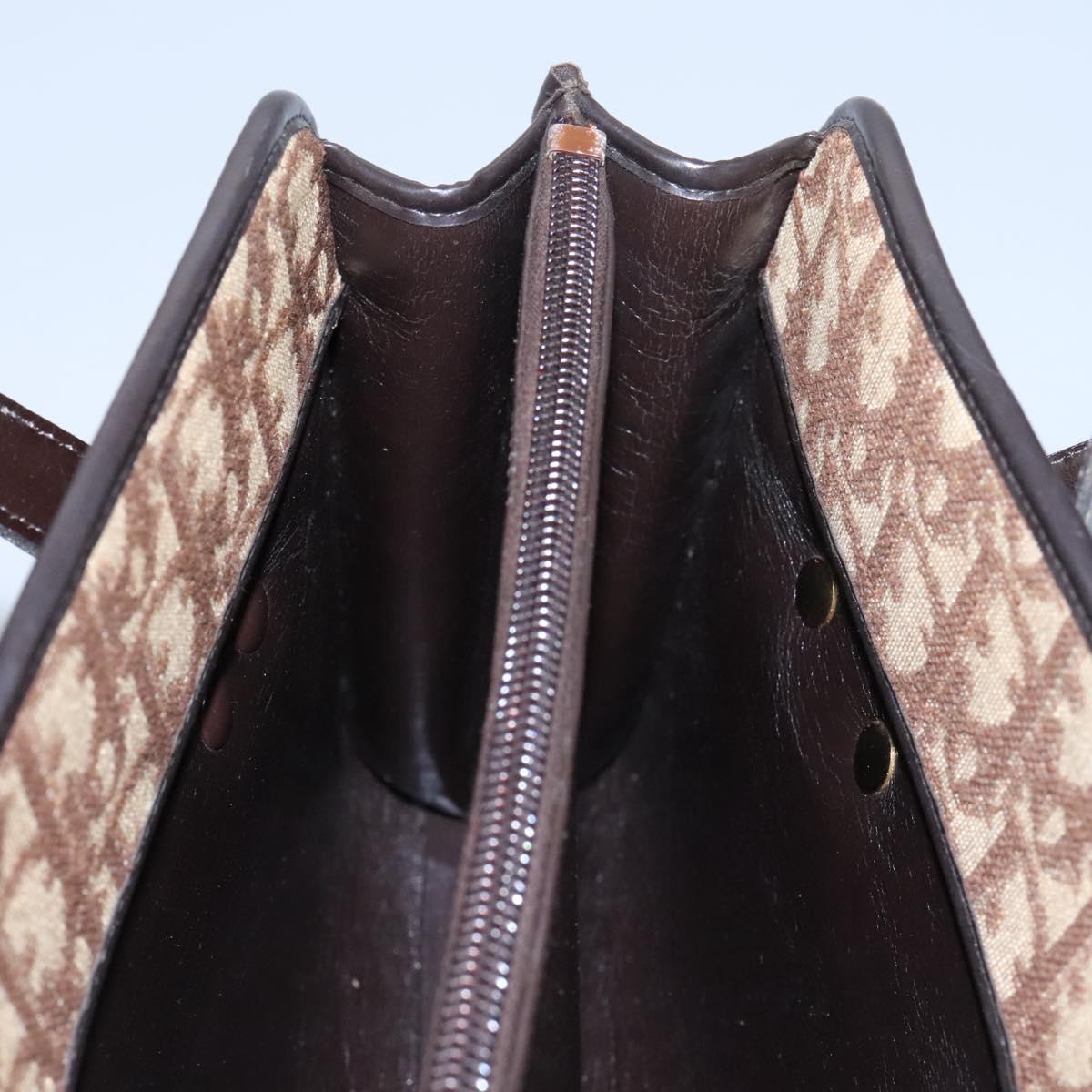 Dior Trotter Brown Canvas Handbag (Pre-Owned)