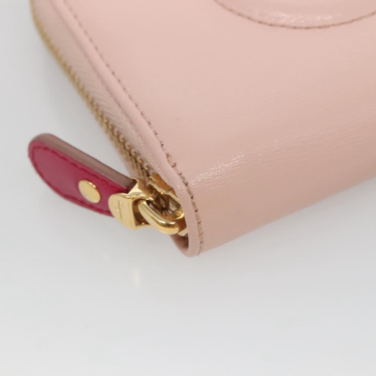 Salvatore Ferragamo Gancio Pink Leather Wallet (Pre-Owned)