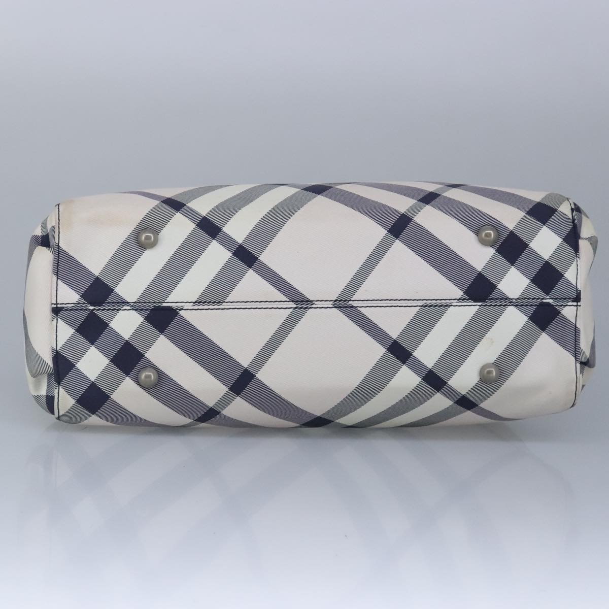 Burberry Nova Check White Canvas Tote Bag (Pre-Owned)