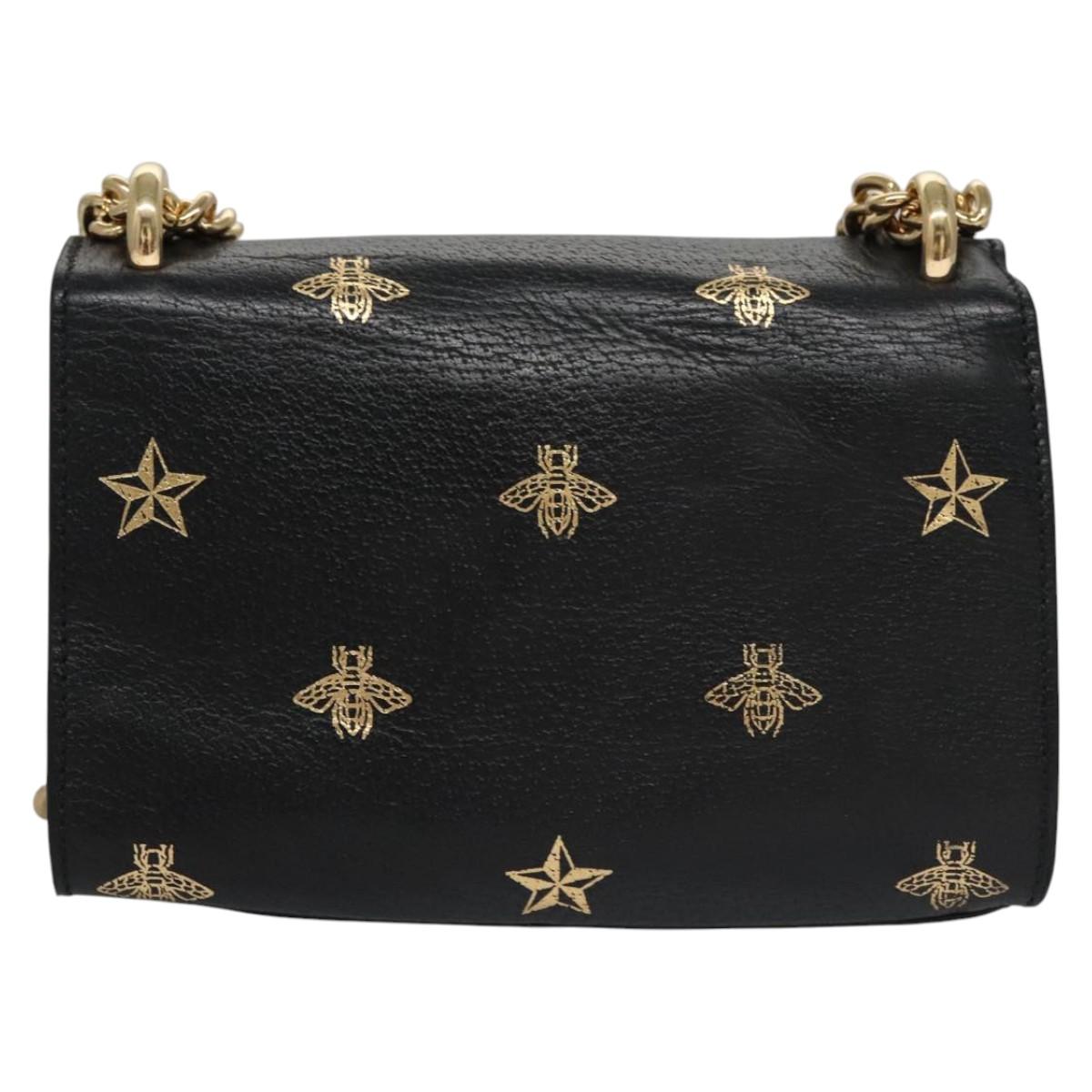Gucci Padlock Black Leather Shoulder Bag (Pre-Owned)