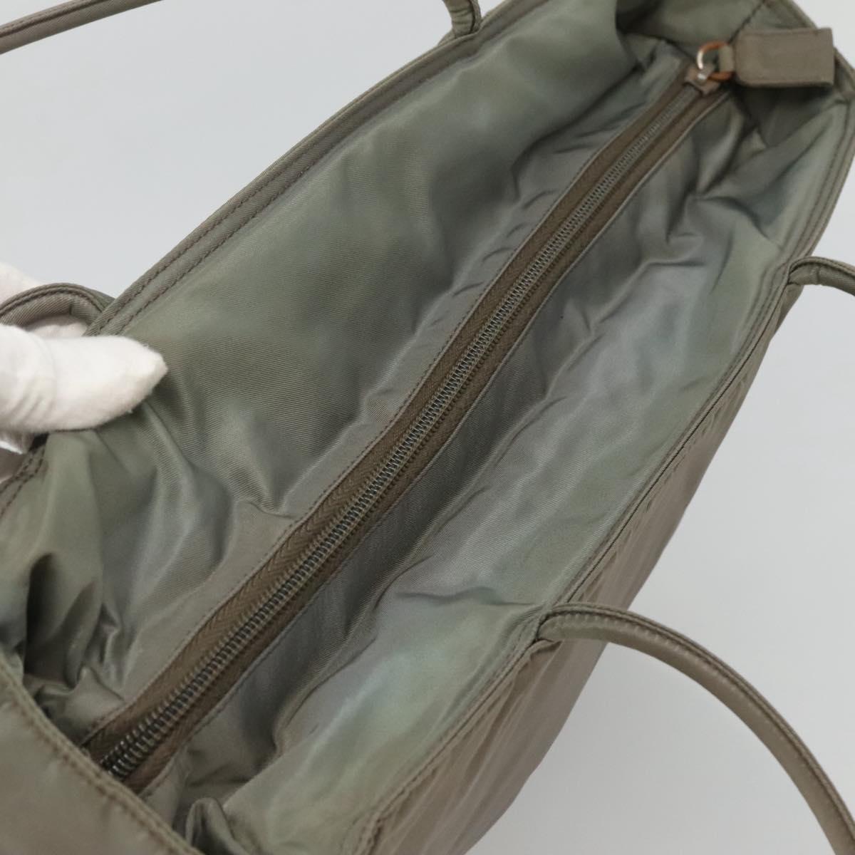 Prada Shopping Khaki Synthetic Tote Bag (Pre-Owned)