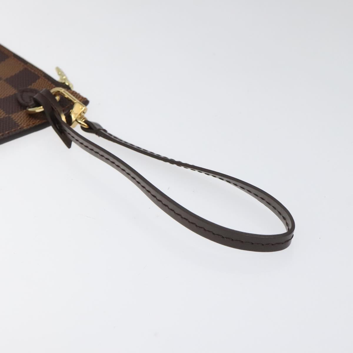 Louis Vuitton Pochette Accessoire Brown Canvas Clutch Bag (Pre-Owned)