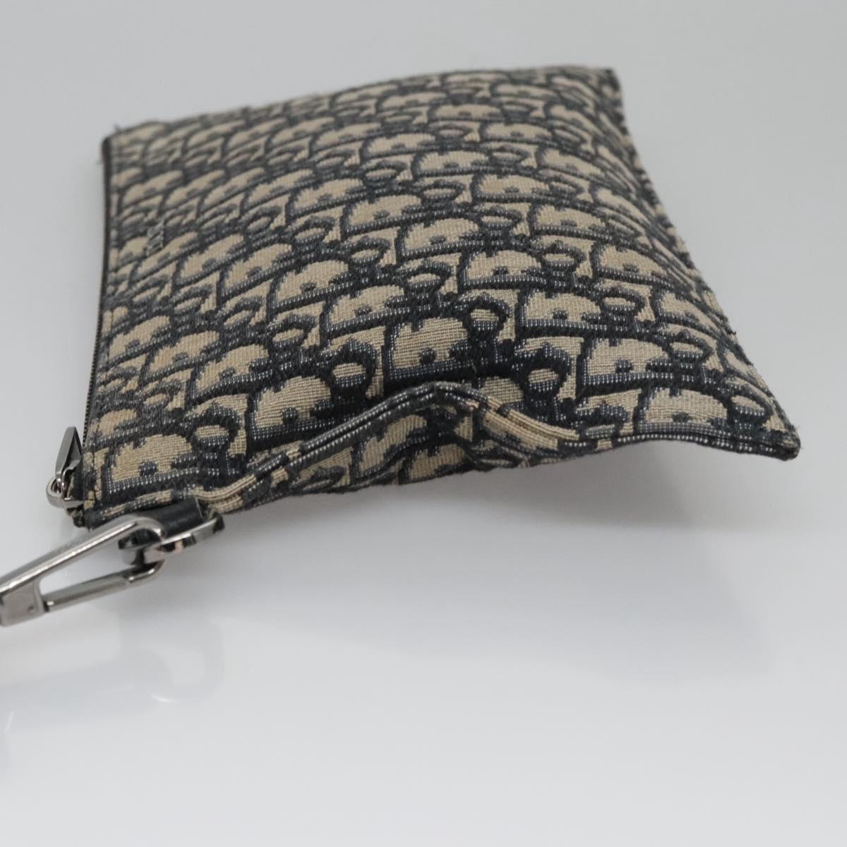 Dior Trotter Navy Canvas Clutch Bag (Pre-Owned)