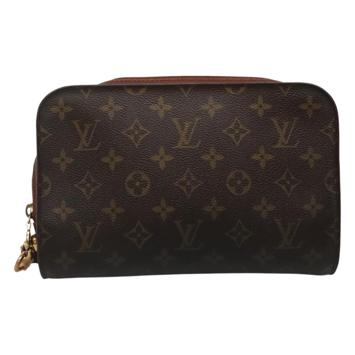 Louis Vuitton Orsay Brown Canvas Clutch Bag (Pre-Owned)