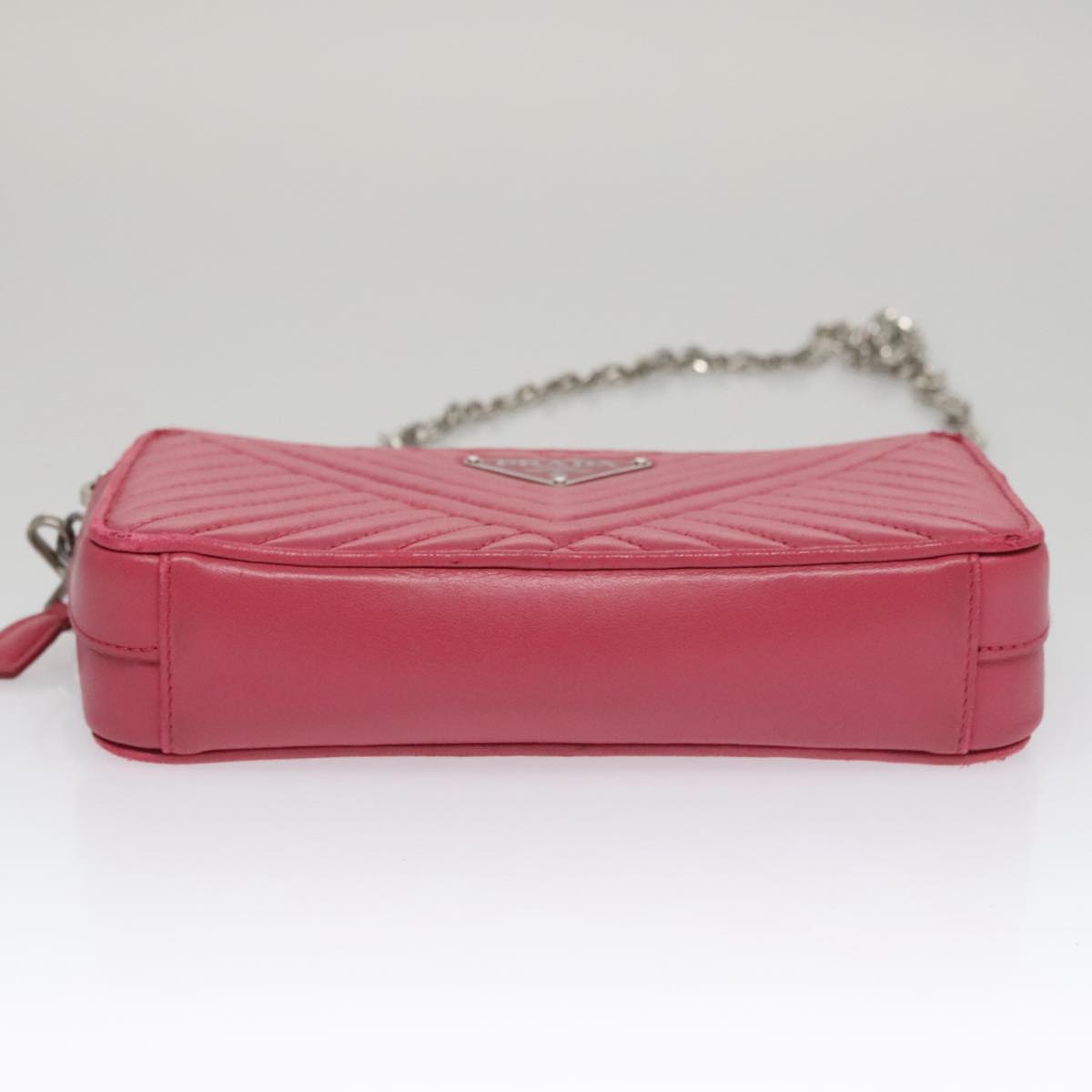 Prada Nappa Gauffré Pink Leather Shoulder Bag (Pre-Owned)