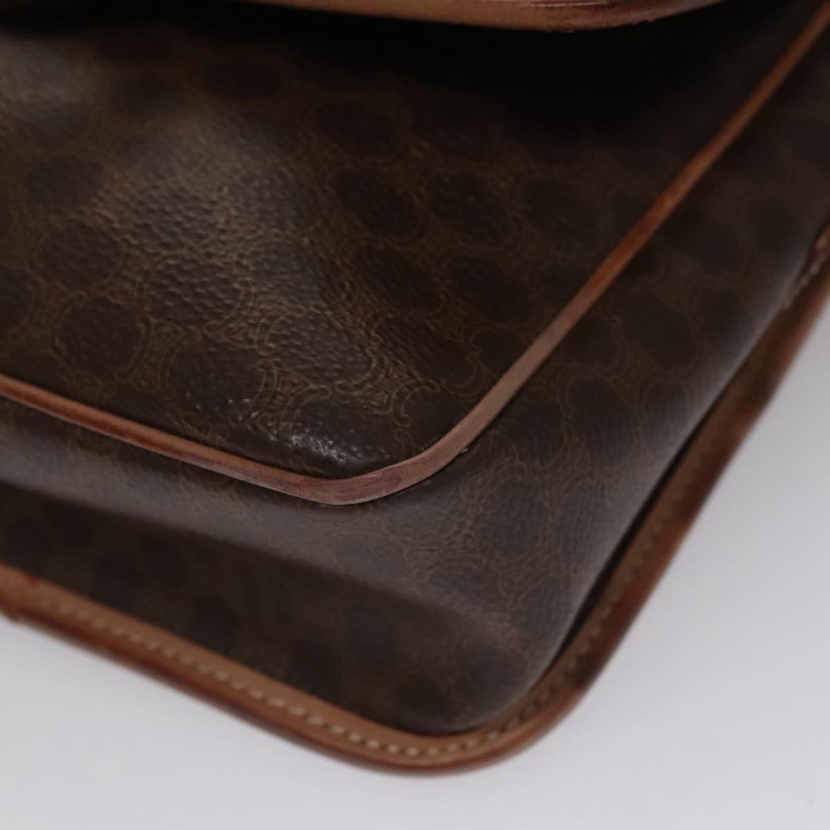 Céline Macadam Brown Canvas Shoulder Bag (Pre-Owned)