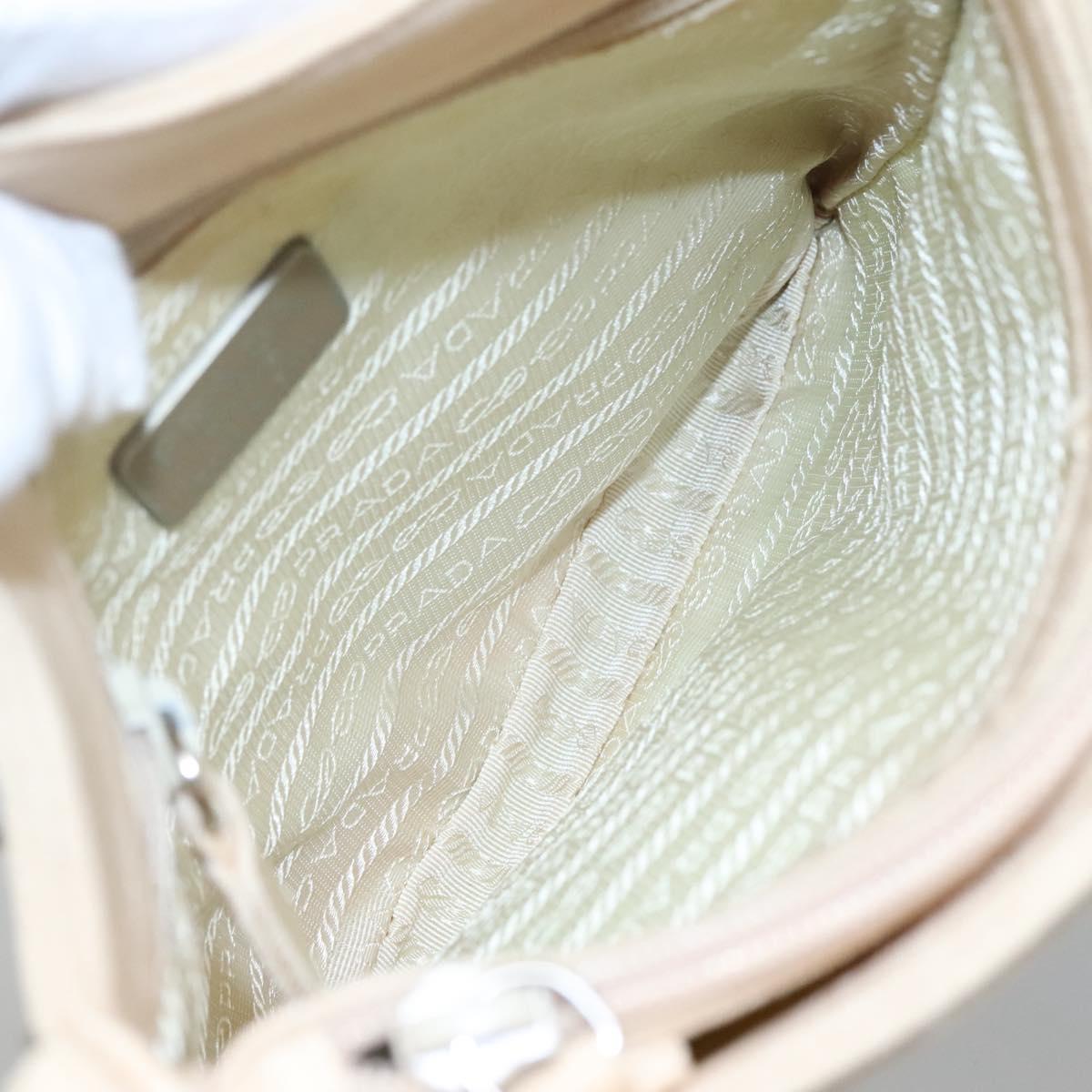 Prada Beige Canvas Shoulder Bag (Pre-Owned)