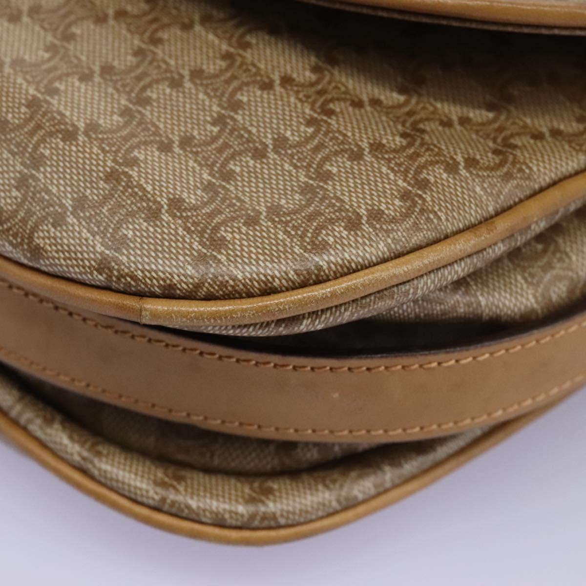 Céline Macadam Beige Canvas Shoulder Bag (Pre-Owned)