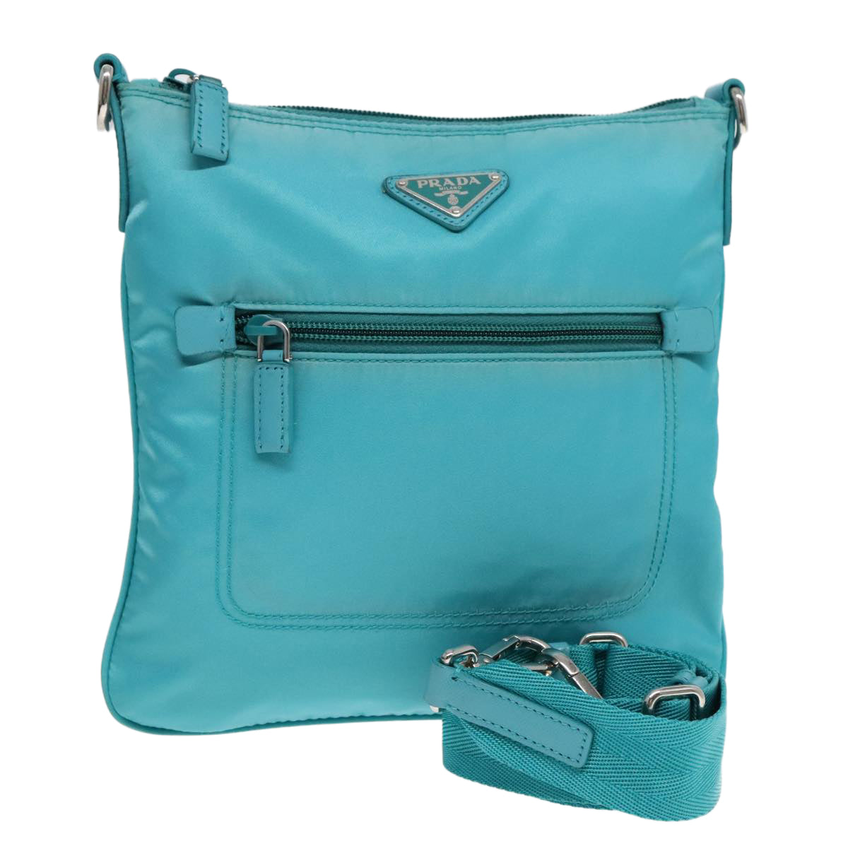 Prada Blue Synthetic Shoulder Bag (Pre-Owned)