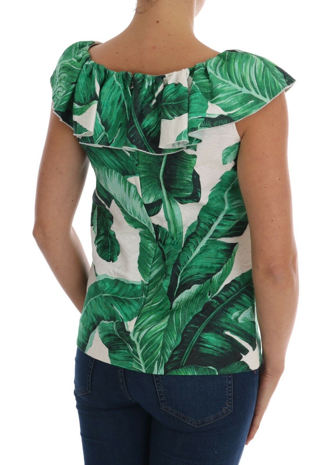 Dolce & Gabbana Pineapple Banana Sequins Blouse Women's T-shirt