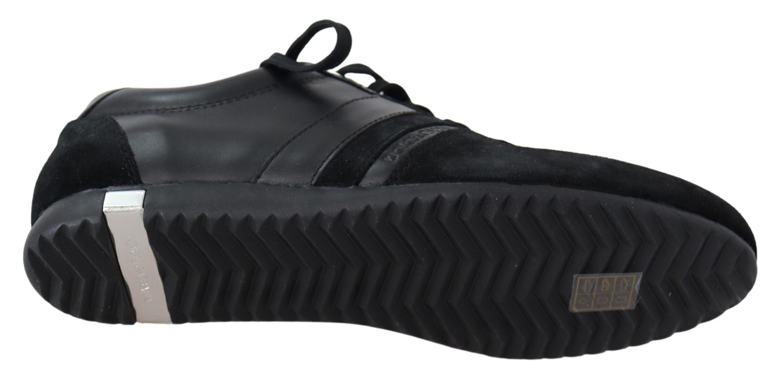 Dolce & Gabbana Elegant Black Leather Sport Men's Sneakers