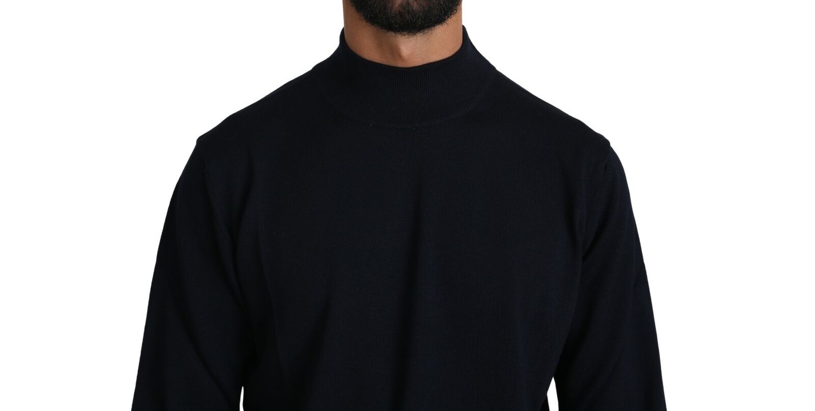 MILA SCHÖN Dark Blue Crewneck Pullover 100% Wool Men's Sweater