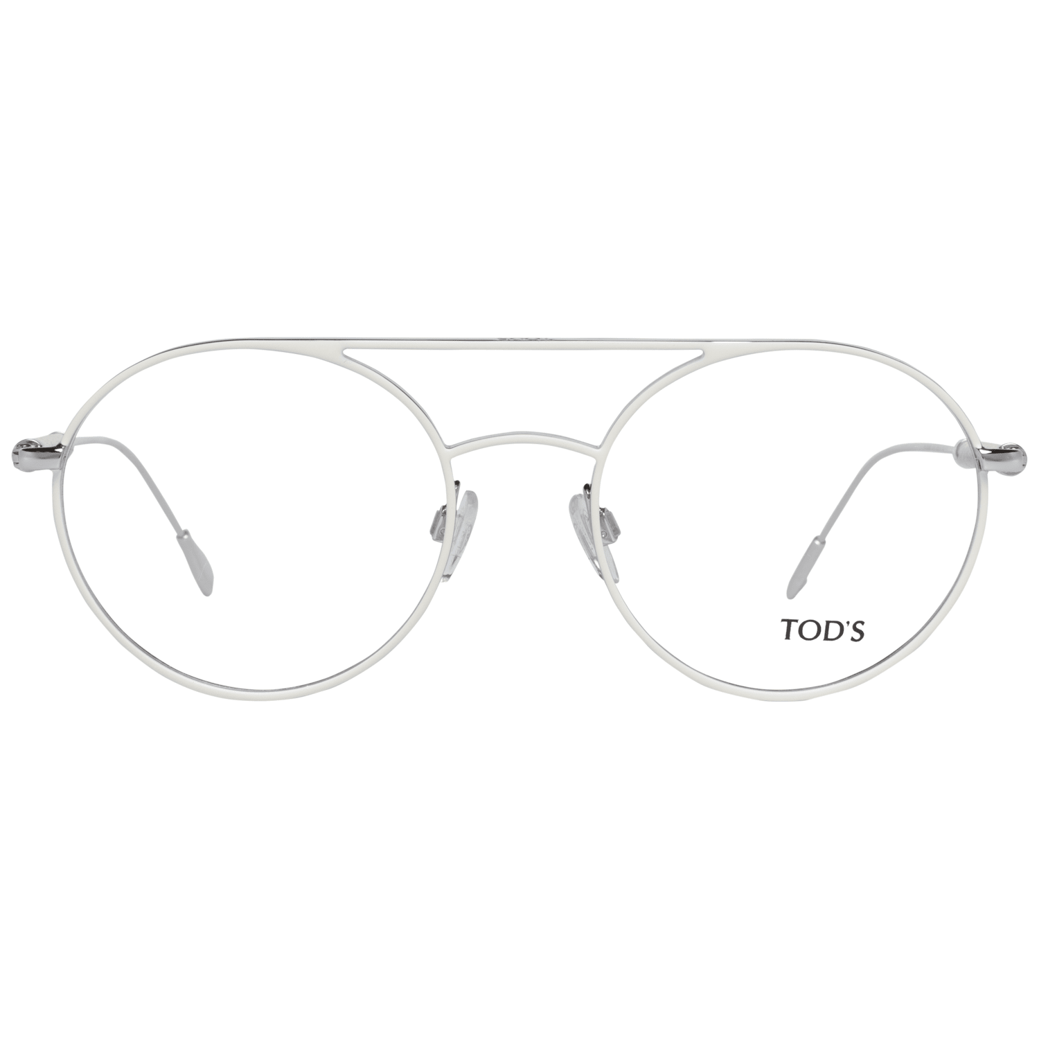 Tod's White Metal & Leather Glasses Women's (Frames)