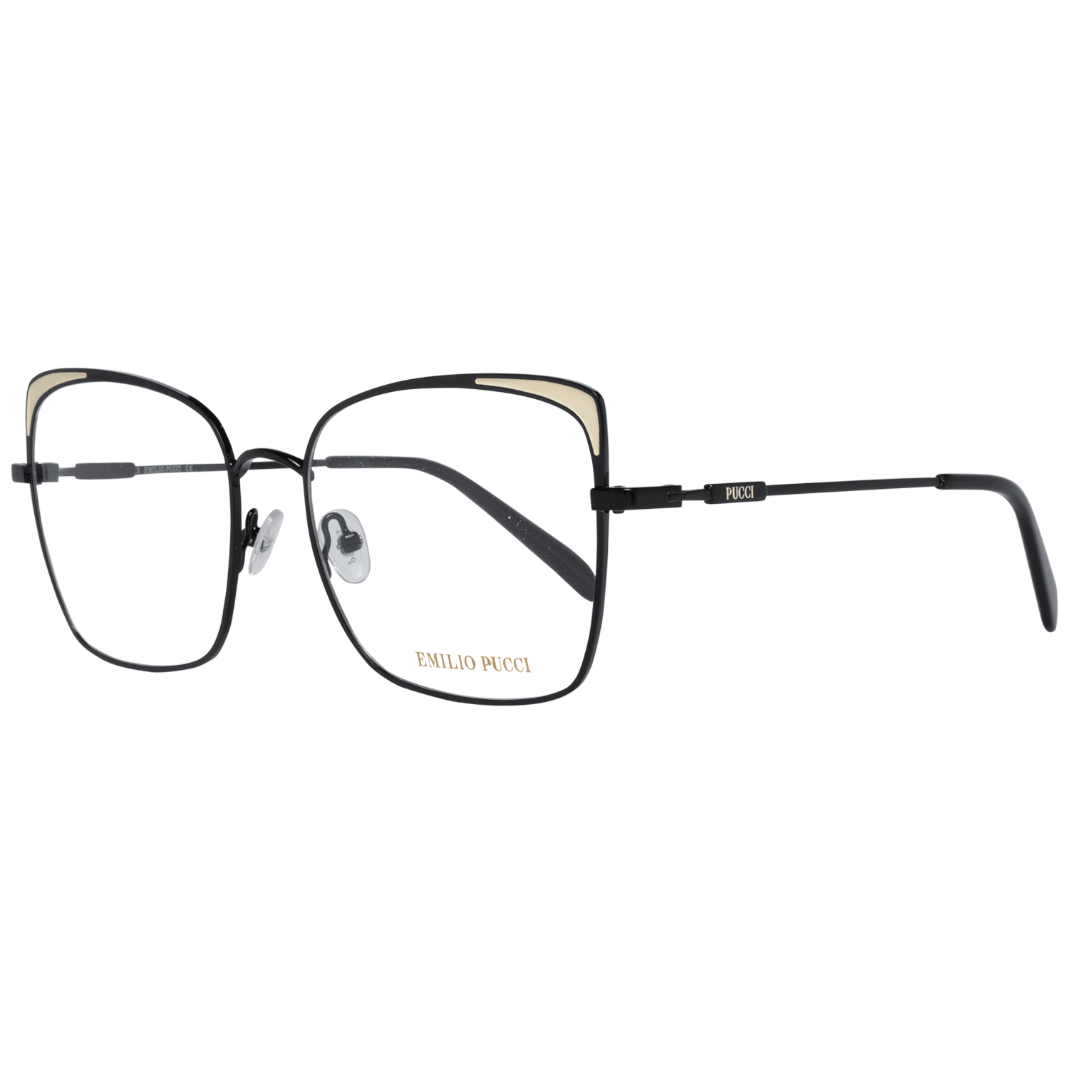 Emilio Pucci Black Metal Glasses Women's (Frames)